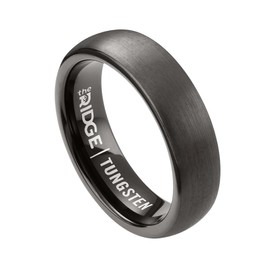 The Ridge Tungsten Rings For Men - Mens Wedding Band - Strong, Durable and Scratch-Resistant Rounded 6mm Ring With Silicone Band