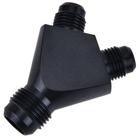 EVIL ENERGY 8AN to 6AN 6AN Y Block Flare Fitting Adapter Union Splitter Black