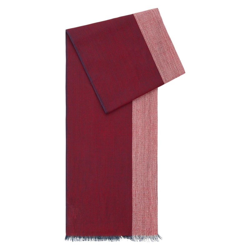 LINDENMANN Men's Scarf 55% Cotton and 45% Viscose Red, red