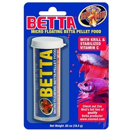 Zoo Med Laboratories AZMBP2 Betta Micro Pellet Food, 0.65-Ounce