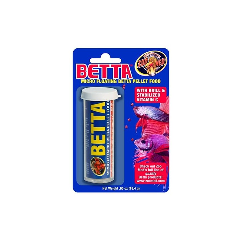 Zoo Med Laboratories AZMBP2 Betta Micro Pellet Food, 0.65-Ounce