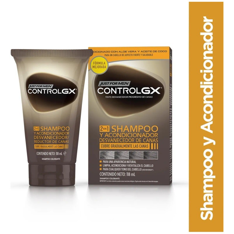 Shampoo y Acondicionador Just for Men, Shampoo Matizador 2 en