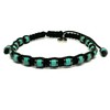 OCHRANA Pulsera ajustable de jaspe turquesa con hematita de macrame