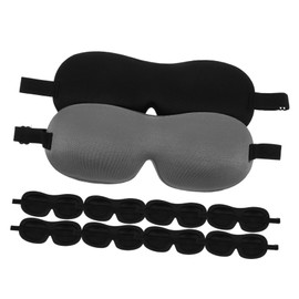 SAFIGLE 10PCS Blackout Eye Mask for Sleeping Comfortable Travel Blindfold Without Nose Bridge Full Light Blocking Design for Uninterrupted Sleep Washable and Portable for Men and Women