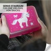 Uakeii Premium Unicorn Pony Lunch Box - Glitter Lunch Box