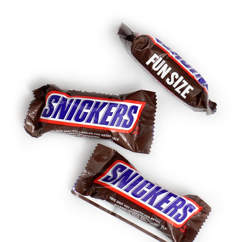 SnickersFun Size Chocolate Candy Bars, 5 Pound Bulk Bag, Individually