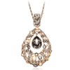 Qlady Long Pendant Necklace Sweater Chain Droplet Statement Necklace Jewelry