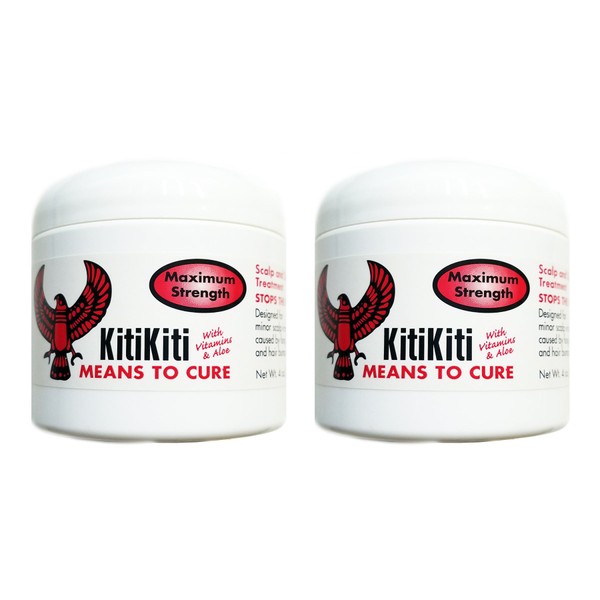 KitiKiti Scalp and Skin Treatment Maximum Strength 4oz Jar (2 Pack)