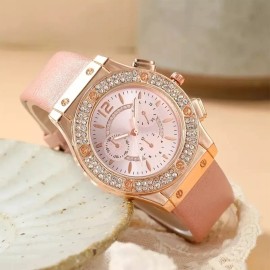 Gaiety Kit Reloj 2 Piezas Lujo Con Diamantes De Pulsera Para Mujer