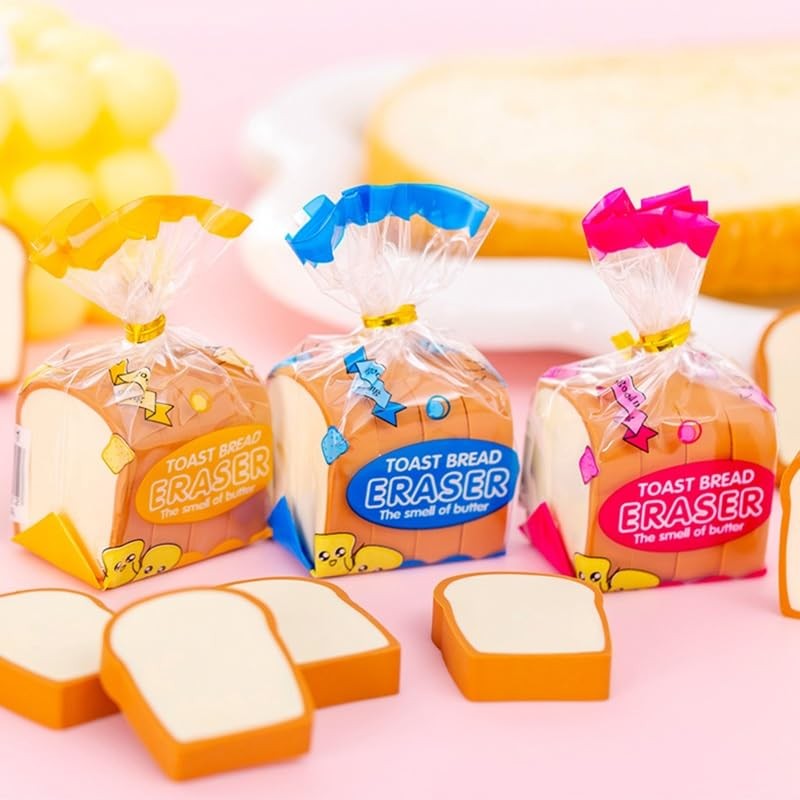 Cute Bread Eraser, Correction Stationery, Cute Stationery, Stationery, Accessories, Elementary