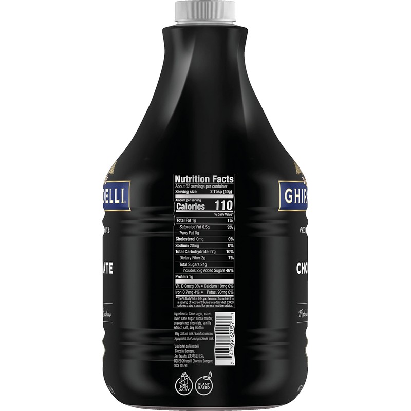Ghirardelli Black Label Chocolate Sauce 87.3 Ounce Bottle with Ghirardelli