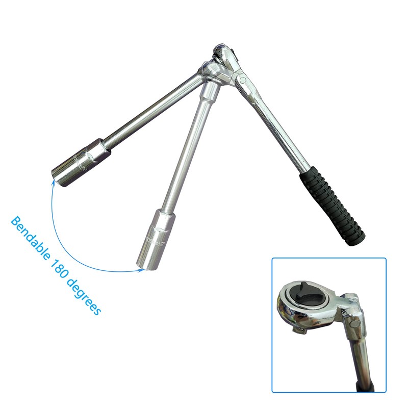 Young Wolf 6" Adjustable 4 Way Ratchet Wrench Handle, 3/8