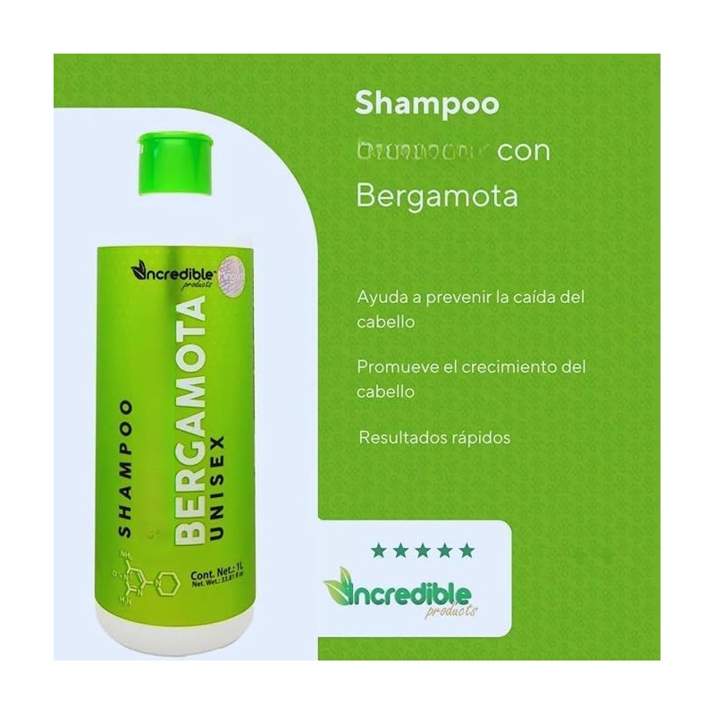 Champú Aceite DE BERGAMOTA 32 fl oz (950ml) CHAMPÚ ACEITE