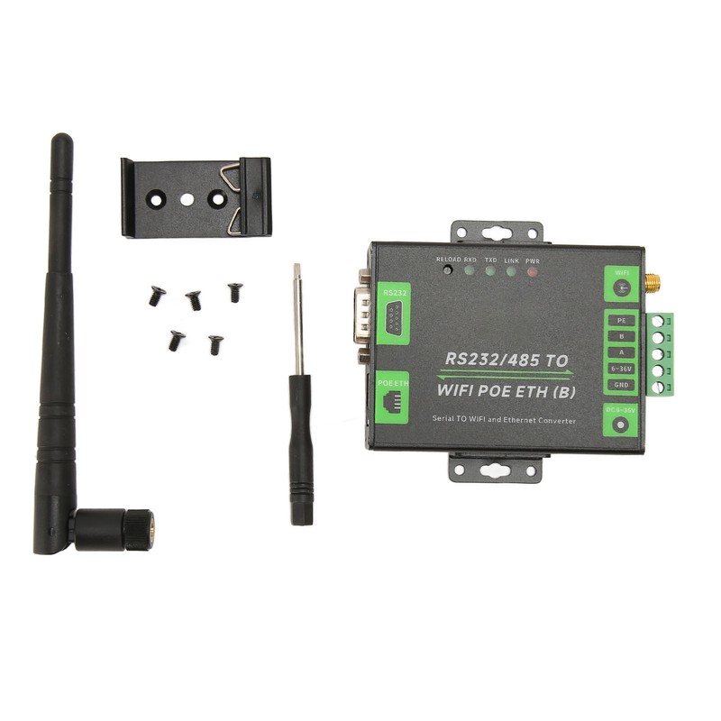 RS232 RS485 to WiFi POE Ethernet Serial Server Converter Multifunction