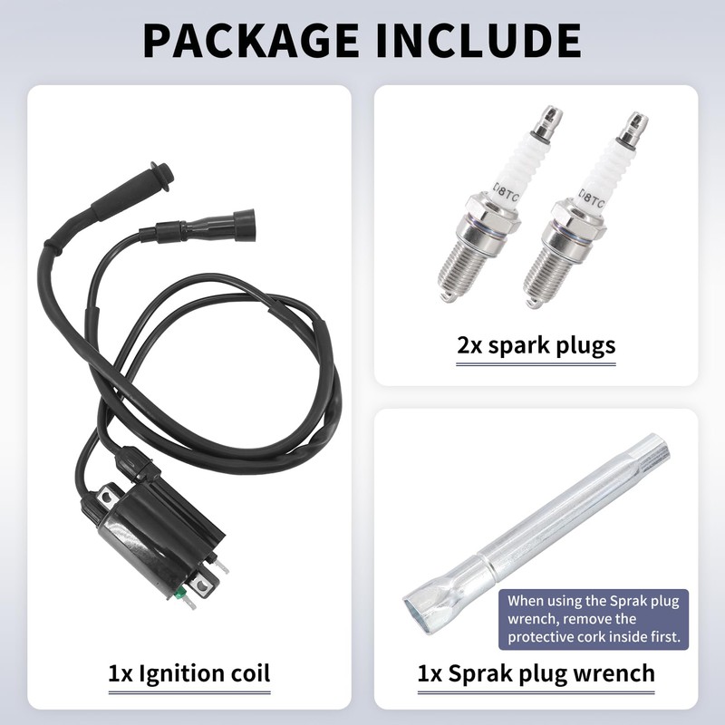 Tektall Ignition Coil Pack + Spark Plug + Spark Plug