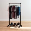 IRIS USA Clothes Rack, Portable Single-Rod Height Adjustable with Lockable