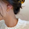 Hoop Earrings, Metal, Women's, Popular, 14k Gold, Resin Non-Pierced Earrings,