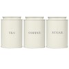 Bayseun Tea Coffee Sugar Canisters, Set of 3 Tea Coffee