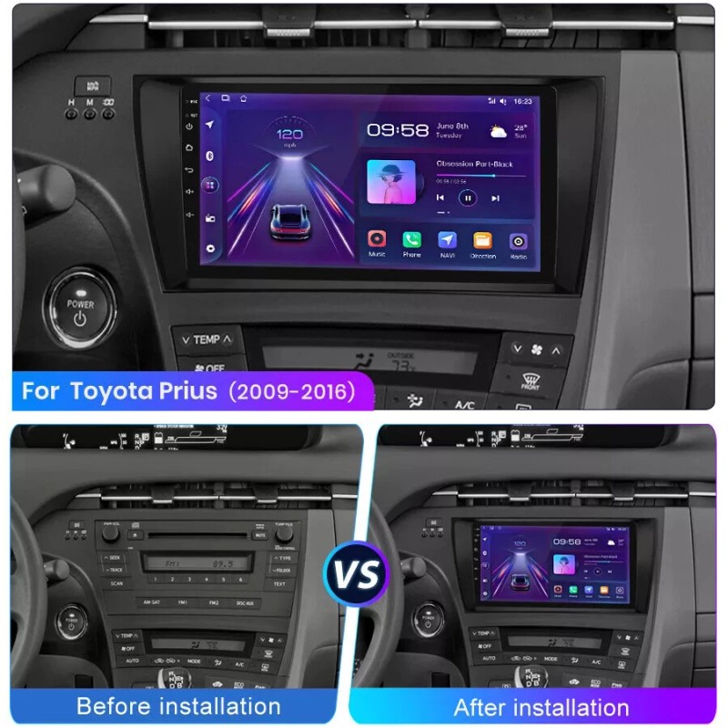JOYINCAR For Toyota PRIUS 2010-2015 Android 13 Carplay Car Stereo