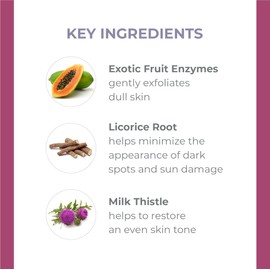 DERMA E Gentle Enzyme Peel – Brightening Exfoliator Mask – Natural Enzymatic Chemical Peel with Papaya, Milk Thistle and Licorice Root - Resurfaces, Smooths and Rejuvenates Facial Skin, 1.7 oz