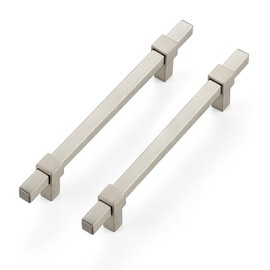 Ravinte Decor 5 Pack Brushed Nickel Cabinet Handles - 5" Hole Center Cabinet Pulls Drawer Pulls Cabinet Hardware Kitchen Handles for Cabinets