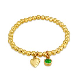 Hurley Burley Gold Plated Birthstone Charm Ball Bracelet