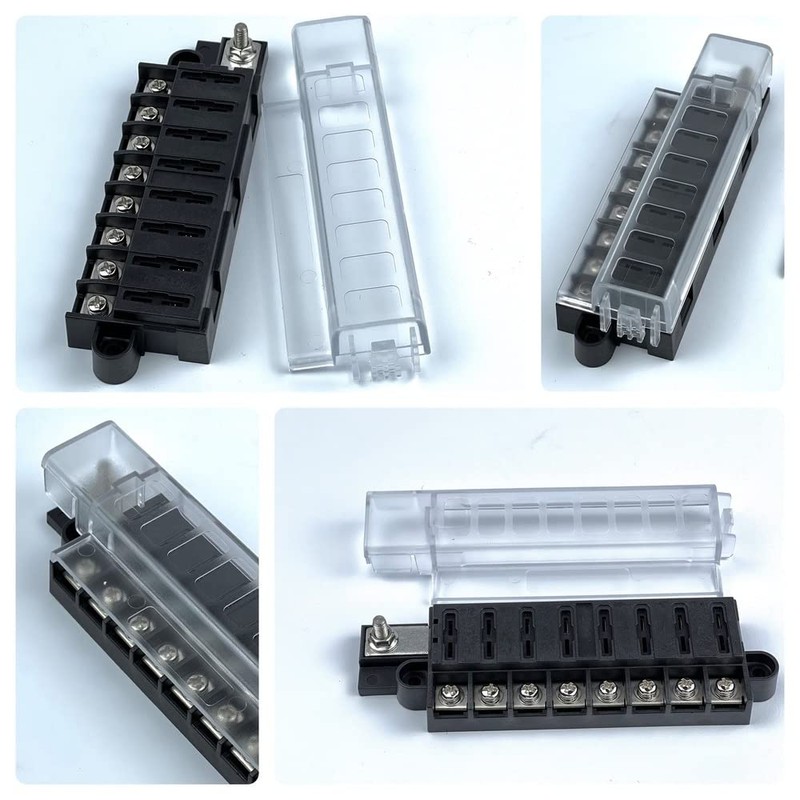 edi-tronic 8-Way Fuse Holder Fuse Box Compact 8 Car Fuses