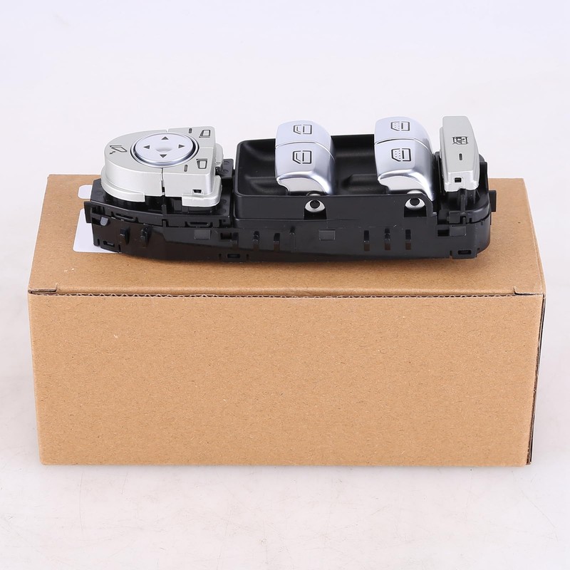 Aublinto Window Regulator Electric Window Switch Front Left Silver Compatible