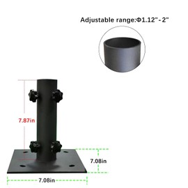 Atsasaye Patio Umbrella Stand for Φ1.2''-Φ2.2'' Pole, Lawn Design with Ground Spike Fixing, Easy to Carry, Table Umbrella Base for Multiple Scenes, Garden/Deck/Porch.