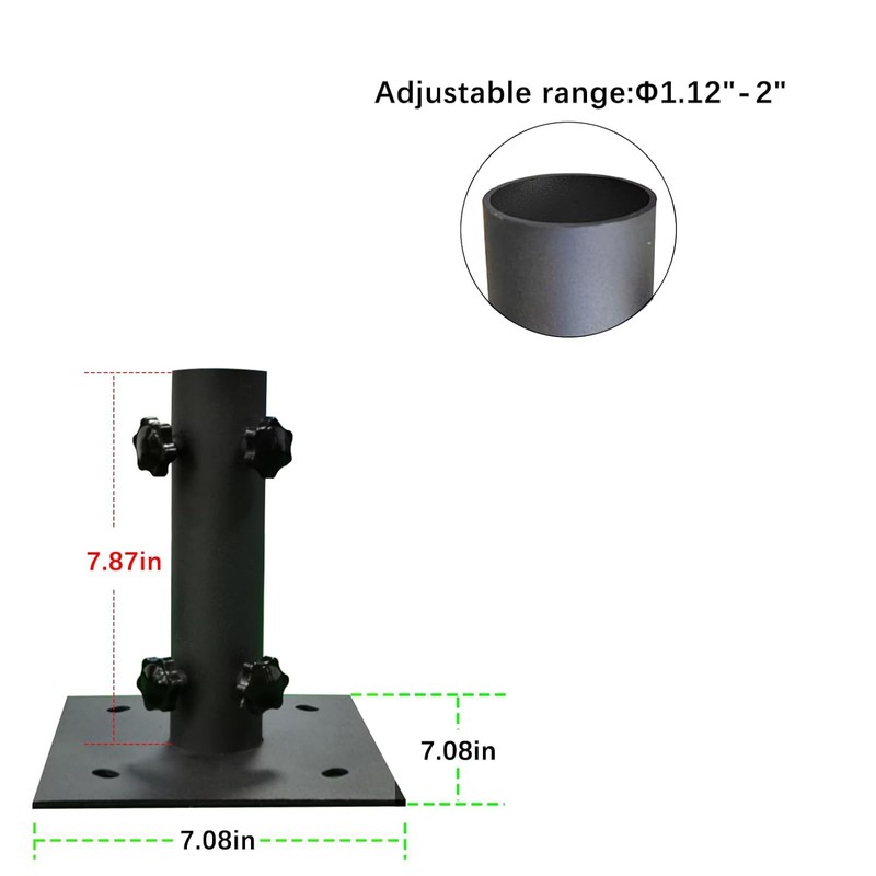 Atsasaye Patio Umbrella Stand for Φ1.2''-Φ2.2'' Pole, Lawn Design with
