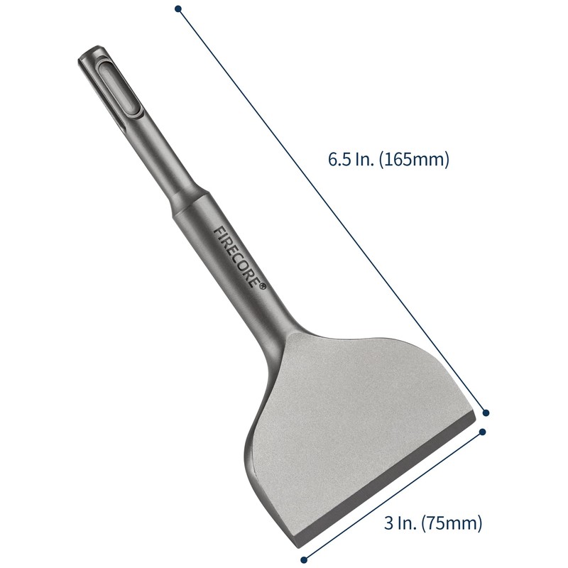 Firecore SDS Plus Chisel 3 Inch Wide by 6.5 Inch