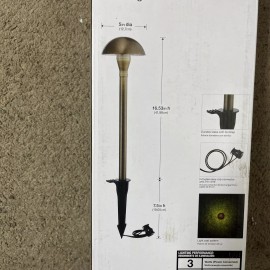 Home Decorators EPC05-LED Low Voltage 16.5” Brass LED Path Light, Bronze Finish