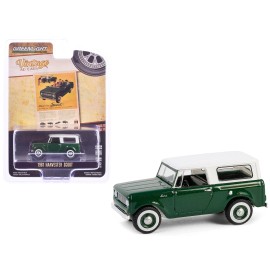 DCD 1961 Harvester Scout Green Metallic with White Top "Meet the Scout!" "Vintage Ad Cars" Series 11 1/64 Diecast Model Car by G