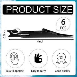 Gisafai 6 Pcs Fishing Line Knot Tyer Tying Tool Quick Tie Nail Knot Tying Tool Fly Fishing Angler Accessories Fly Equipment for Hooks Lures Lines Men(Black)