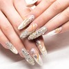 6 Strips 3D Nail Art Chains Nails Chain Charms Metallic