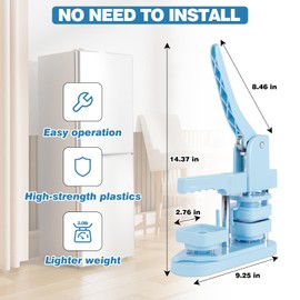 Fridge Magnet Button Maker Machine, Square-Shaped Pin Maker Machine for Fridge Magnet, 50mm/1.97 inch DIY Pin Badge Button Press Machine with 100 Sets Button Maker Supplies