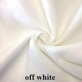 Ikiriska Extra Long Sheer Voile Curtain Sheer Voile with Pocket top (1 Panel) Custom Made (White Off, 7 ft)