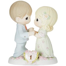 Precious Moments, A Whole Year Filled With Special Moments, 1st Anniversary, Bisque Porcelain Figurine, 115910