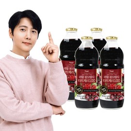 NFC Cold-Pressed Montmorency Tart Cherry Juice Concentrate 1000ml x 4 Bottles / Turkish Tart Cherry Juice 100% Tart Cherry / NFC착즙 몽모랑시 타트체리 주스 원액 1000ml x4병  튀르키예산 타트체리즙 타트체리 100%