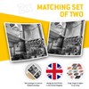 2 x 10cm Square Vinyl Stickers - Metalworking Machine CNC