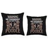 Poodle Dog Throw Pillow