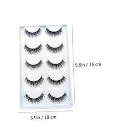FOMIYES Realistic False Eyelashes 10 Pairs Natural Makeup Lashes Perfect for Half Lash Look