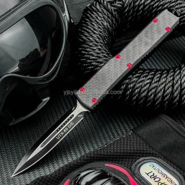 MT-UT85 Camping Hunting Outdoor Multi-Functional D2 Steel Aluminum Alloy Carbon Fiber Handle Lightweight Daily Carry DIY Toolscolor: Black-F60, blade length: 8.8cm, blade width: 1.7cm, type: Linoleum & Vinyl Knives