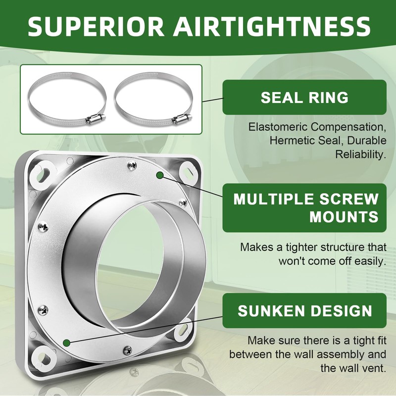 Magnetic Dryer Vent Coupling Connector Kit 4 Inch Airtight Seal