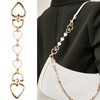 2Pcs Purse Extender Chain Gold Bag Extender Chain Heart White