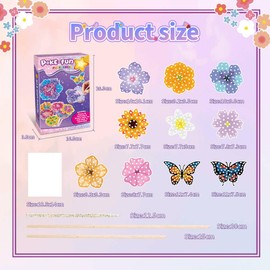Bambebe Craft Set Children from 4 5 6 7 8 Years, Craft Girls 6 7 8 9 10 Years, Fabric Flower Craft Set, Gifts for Girls 5-12 Years