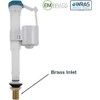 Toilet Cistern Fill Valve, Inlet Valve, 1/2" Brass Tail, Bottom