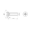 M6 (M6 x 16mm) Black Zinc Flake Phillips Countersunk Machine