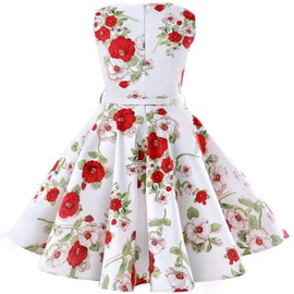 HB HBB MAGIC Girls Vintage Dress 50s Retro Twirling Special Occasion Dresses Size 6-14 Sleeveless Kids Dress