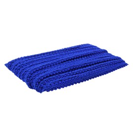 Mandala Crafts Blue Gimp Braid Trim Roll - 3/8 in 30 YDS Flat Fabric French Braided Trim Ribbon - Blue Trim by The Yard for Sewing Upholstery Curtain